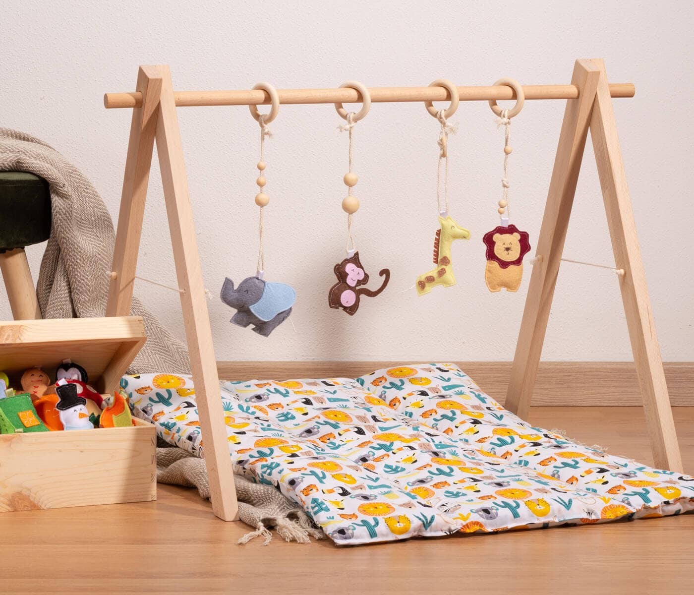 Gift idea for a newborn baby? A wooden Baby Gym!