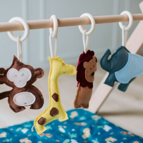 Wooden Baby Play Gym: Wild Animals Series – photo 2