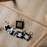Palestrina neonato in legno Bianco e Nero